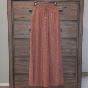 H&M Cropped Pants, Wide-Leg, Size 2 Orange Reddish